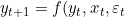 \inline y_{t+1}=f(y_t,x_t,\varepsilon_t)